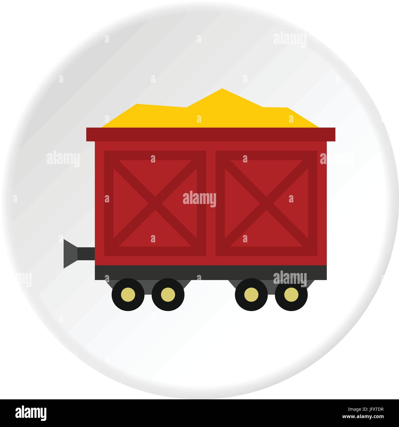 Cart on wheels with gold icon circle Stock Vector Image & Art - Alamy