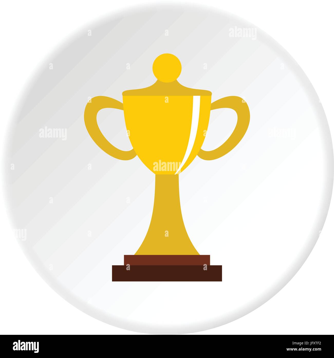 Championship cup icon in flat circle isolated vector illustration for ...