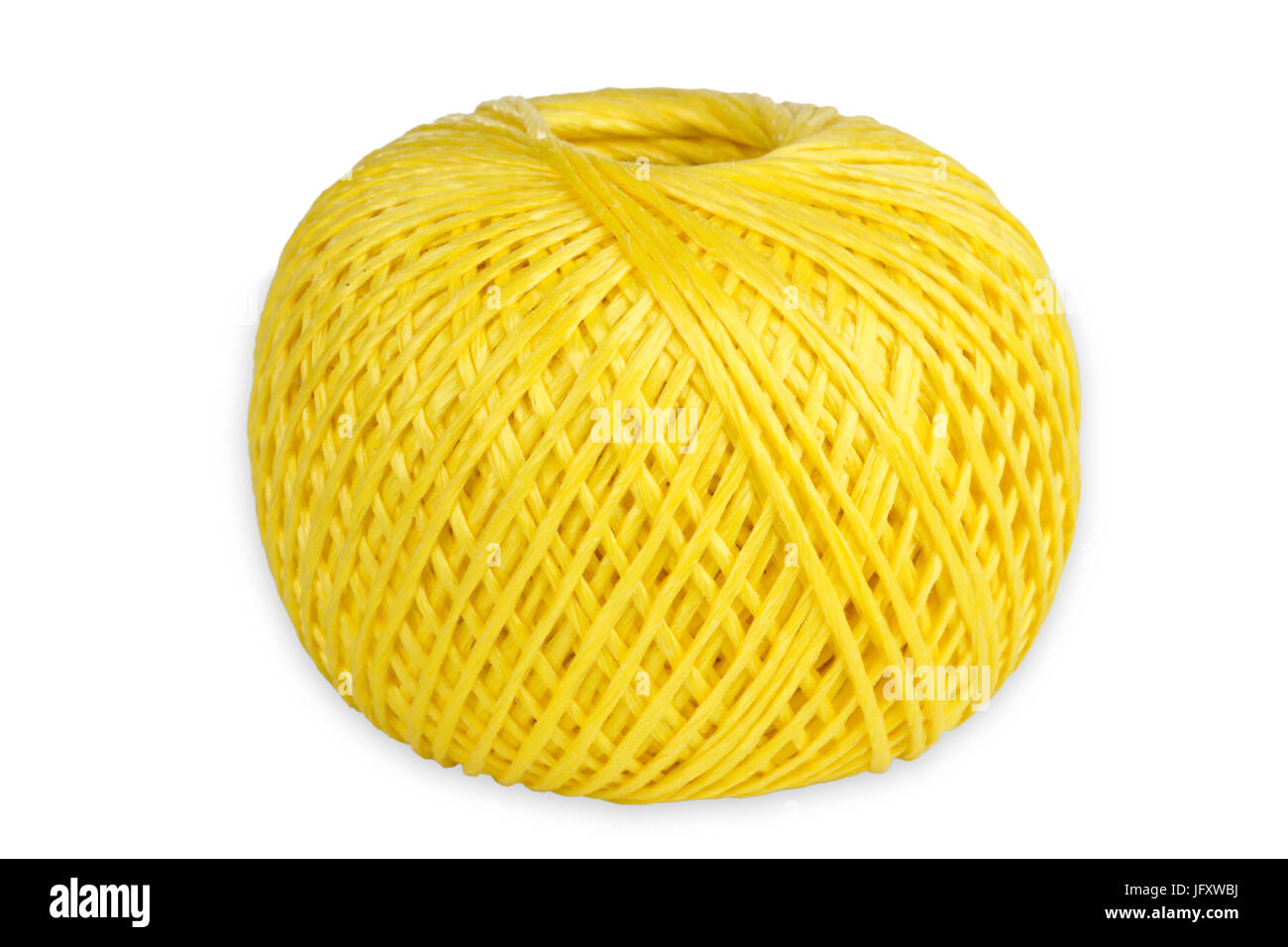 Yellow String isolated on white background Stock Photo - Alamy