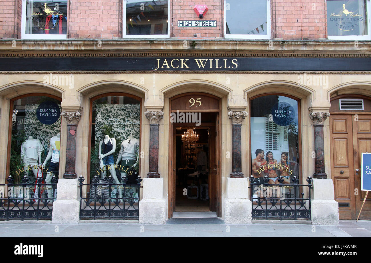 Jack Wills clothing store in Worcester Stock Photo