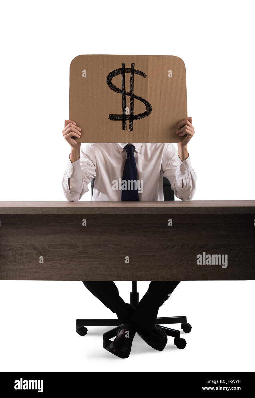 Business money cardboard Stock Photo