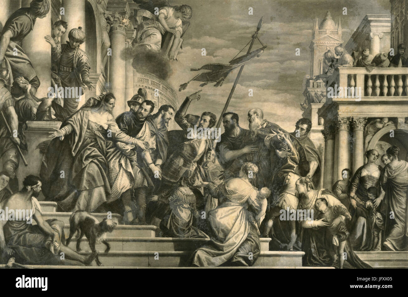 Martyrdom of Saints Mark and Marcellino, painting by Paolo Veronese, Venice, Italy Stock Photo