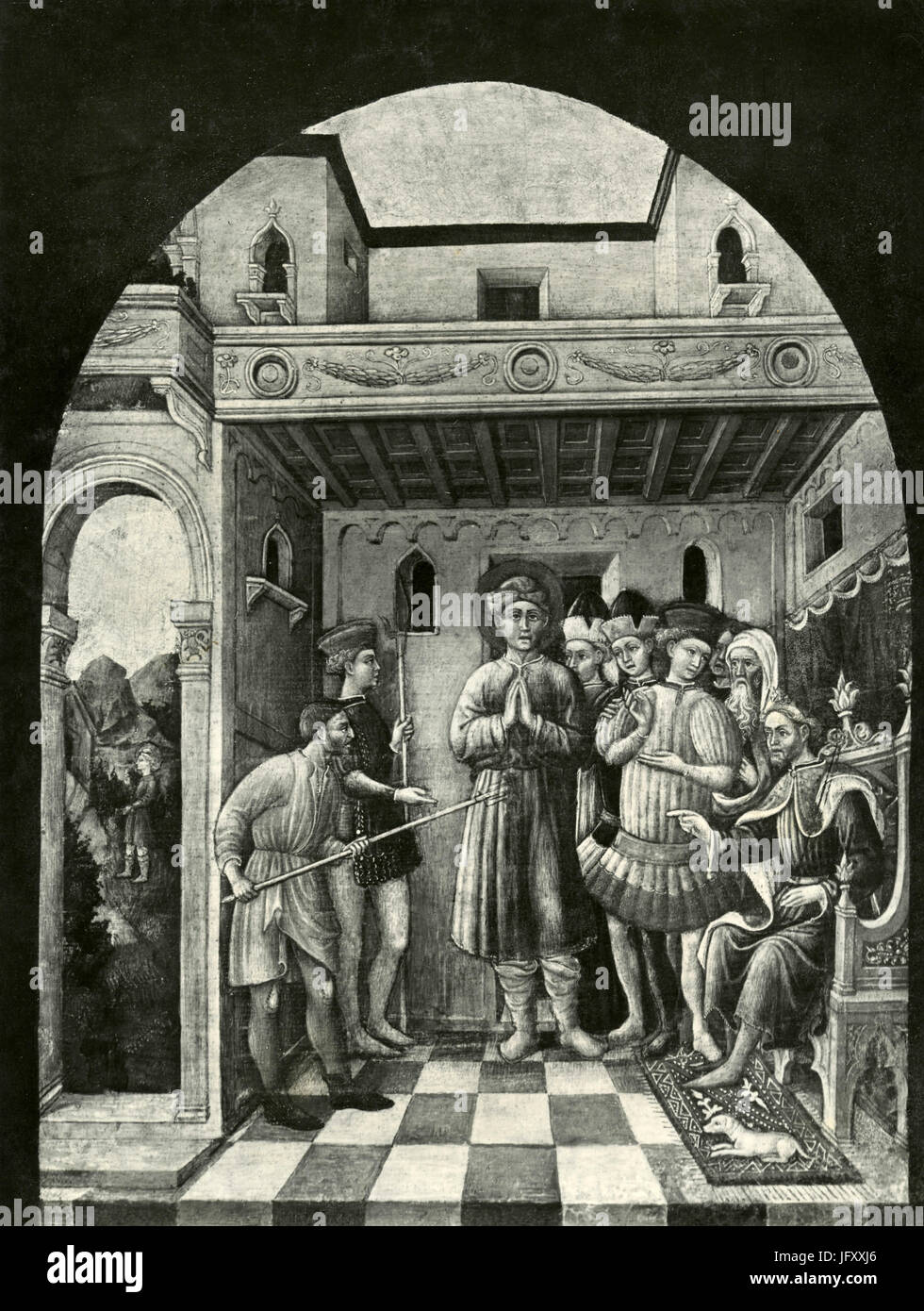 Life of Saint Mamete, painting by Sc. Del Giambono, Venice, Italy Stock Photo