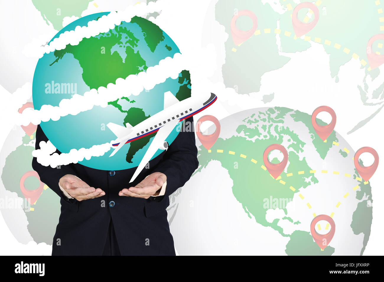 Around the world airline ticket hi-res stock photography and images - Alamy