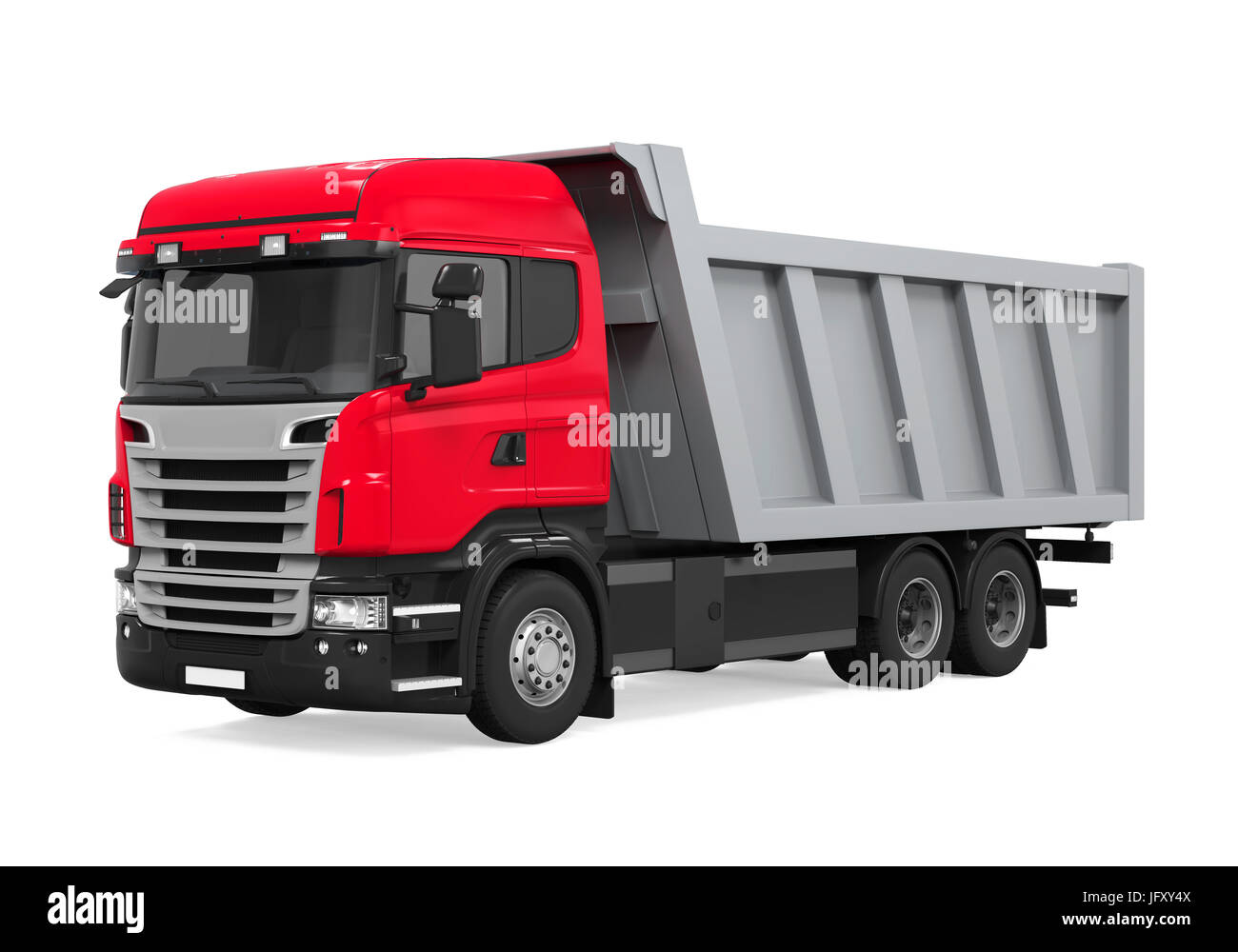 Tipper Front View Tipper Dump Truck Isolated Stock Photo - Alamy
