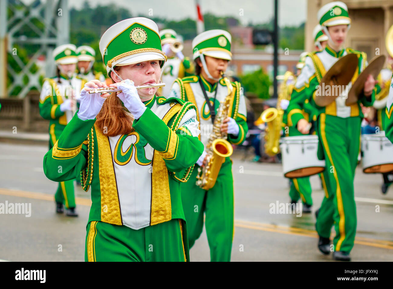 Portland, Oregon, USA June 10, 2017 Roosevelt High School Marching