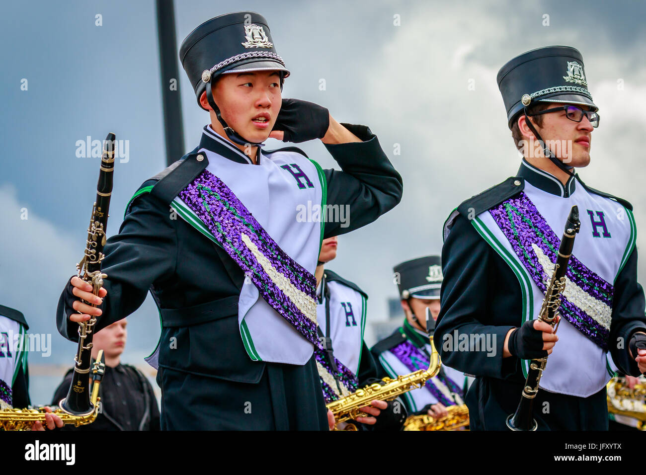 Portland, Oregon, USA June 10, 2017 Heritage High School Marching