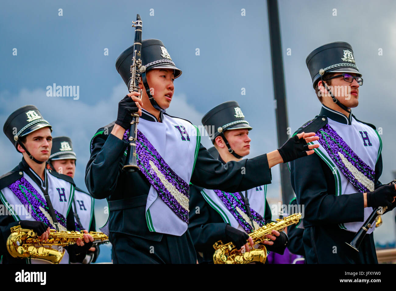 Portland, Oregon, USA June 10, 2017 Heritage High School Marching