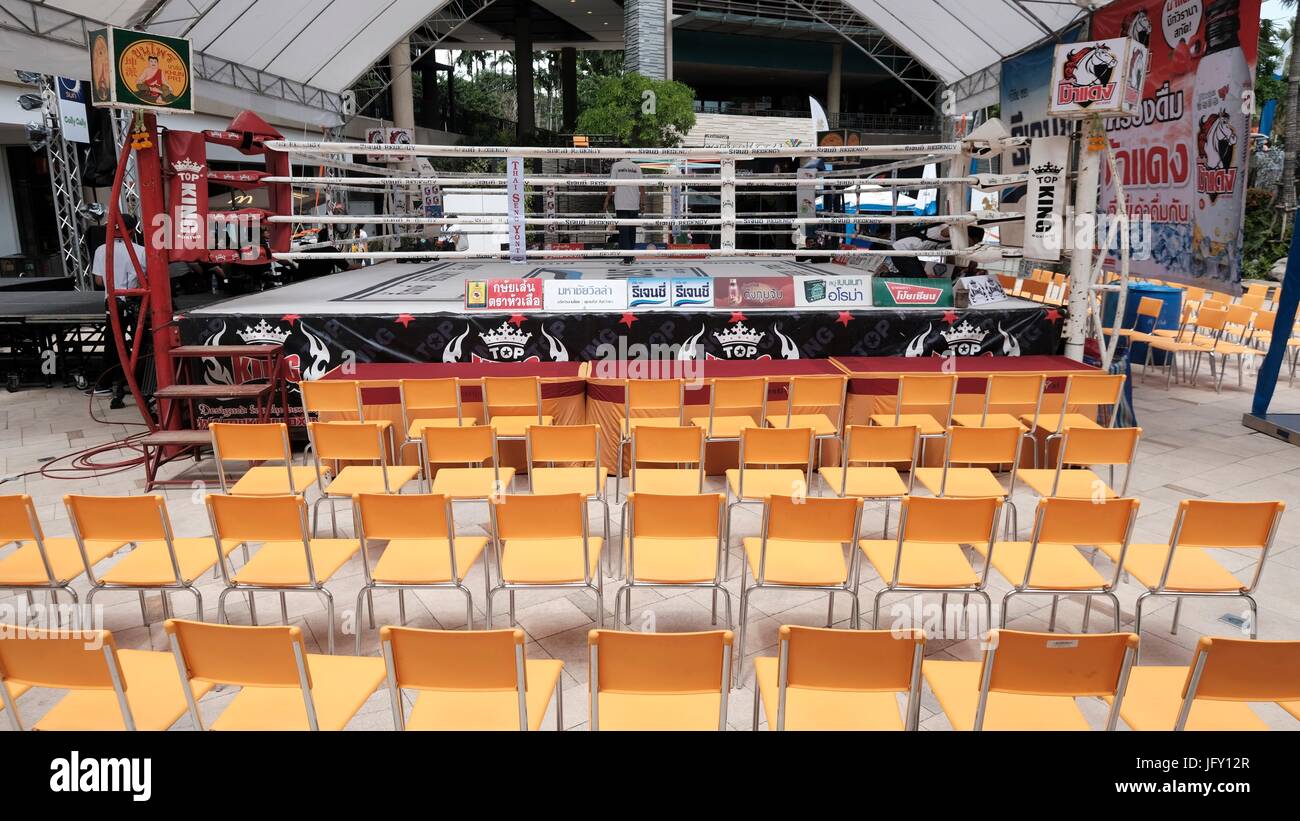 Martial Arts Muay Thai Thai Kick Boxing Ring Pattaya Thailand Stock