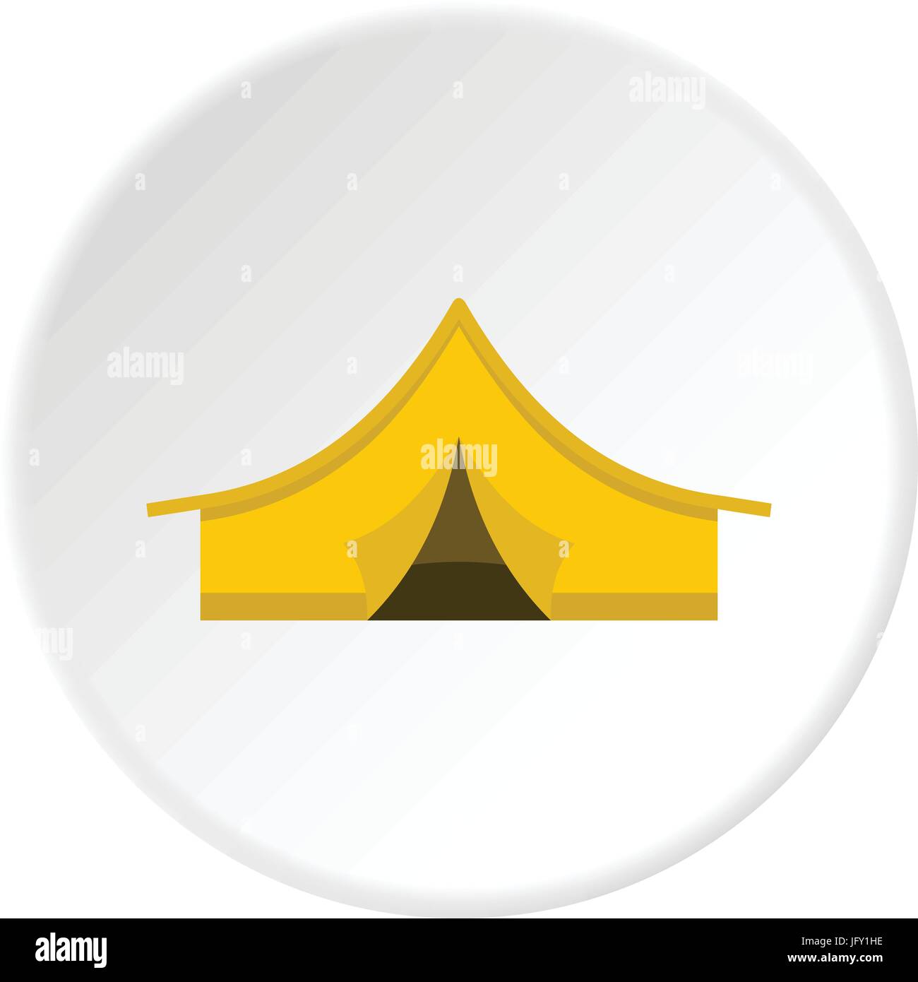 Yellow tourist tent icon circle Stock Vector Image & Art - Alamy