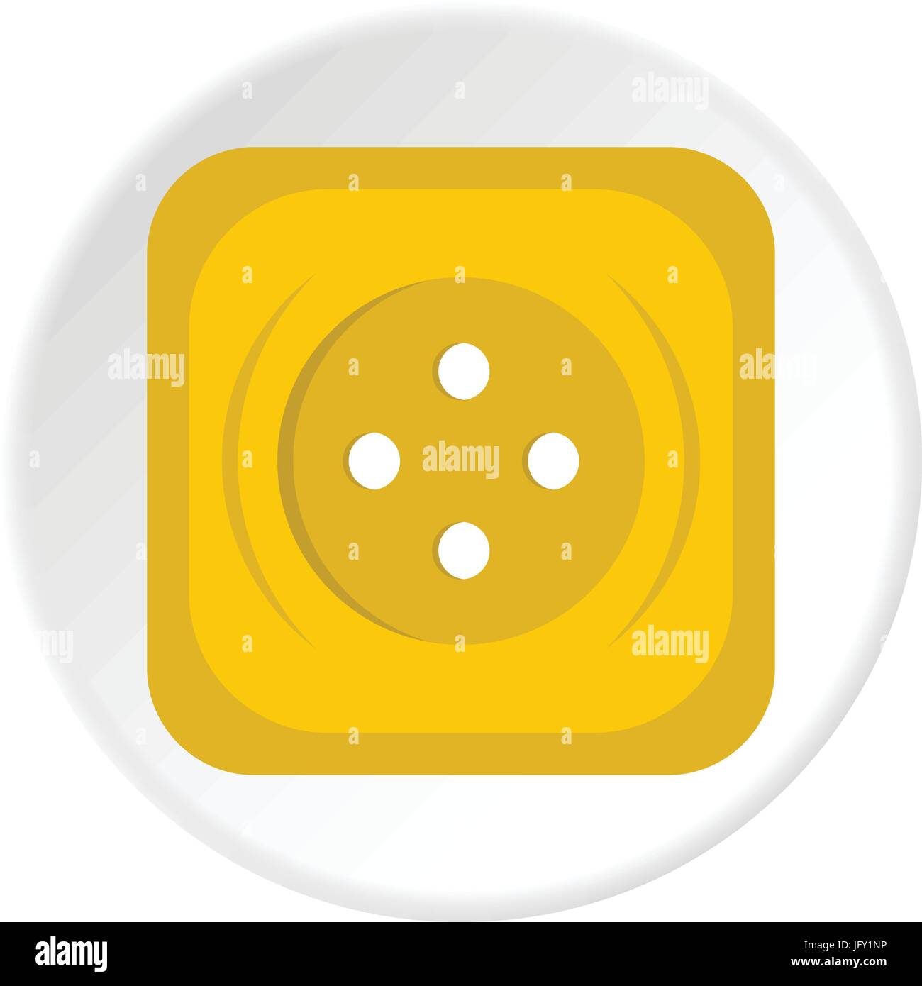 Yellow square sewing button icon circle Stock Vector Image & Art - Alamy