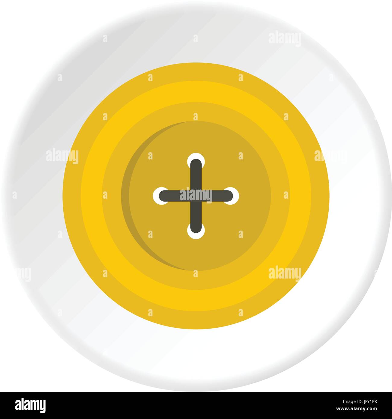 Yellow round sewing button icon circle Stock Vector Image & Art - Alamy