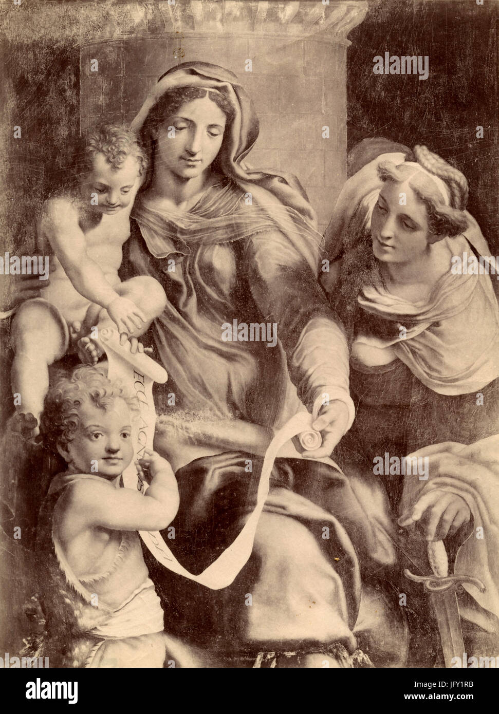 The Virgin with the child, painting by Daniele Ricciarelli da Volterra, Italy Stock Photo