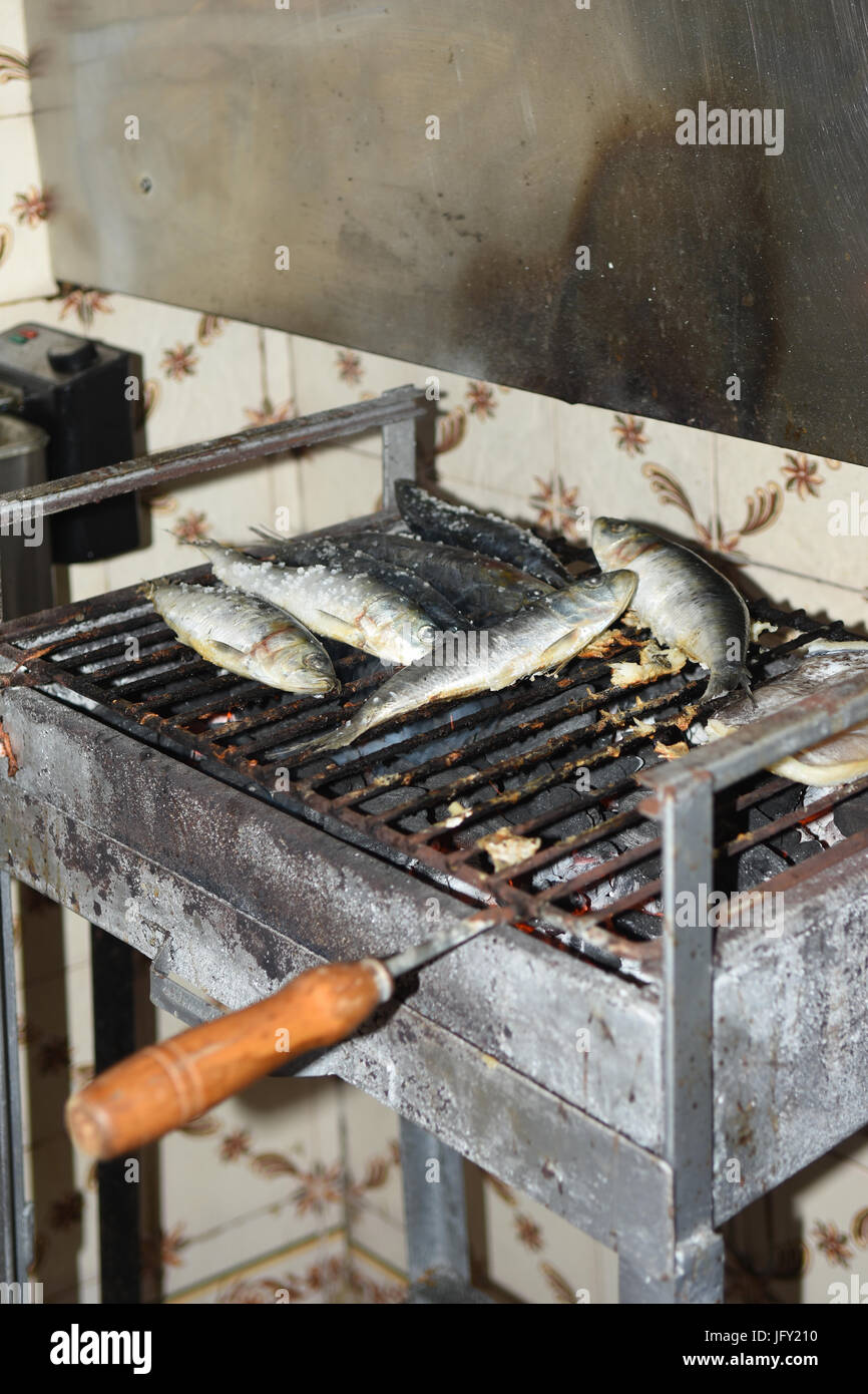 Sardines grilled in Aveiro, Portugal Stock Photo Alamy