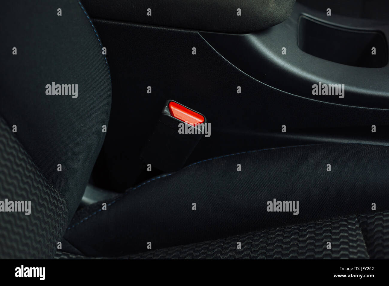 Close up of a seat belt receptacle in a car Stock Photo Alamy