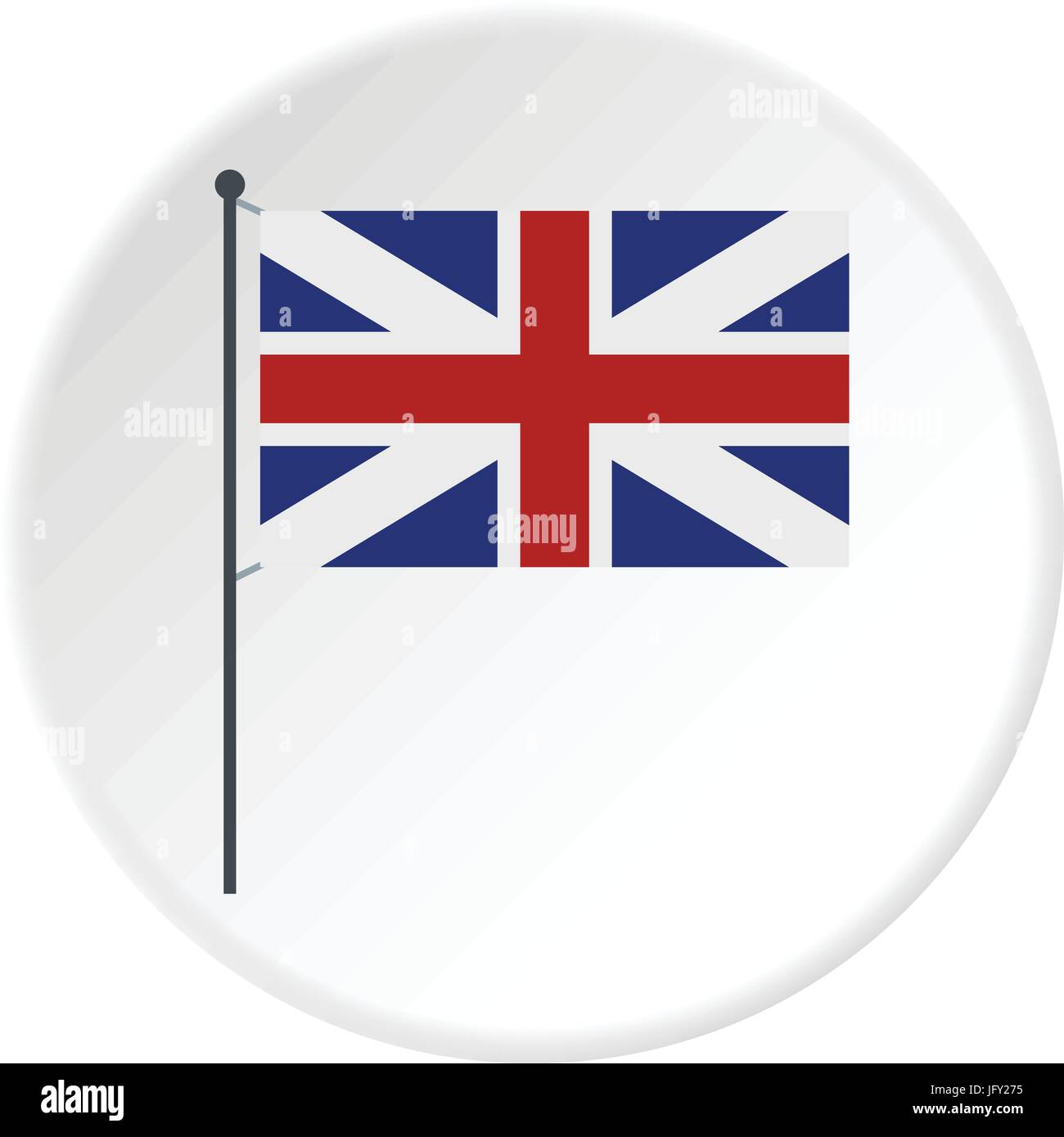 Uk Flag Icon Circle Stock Vector Art Illustration Vector Image