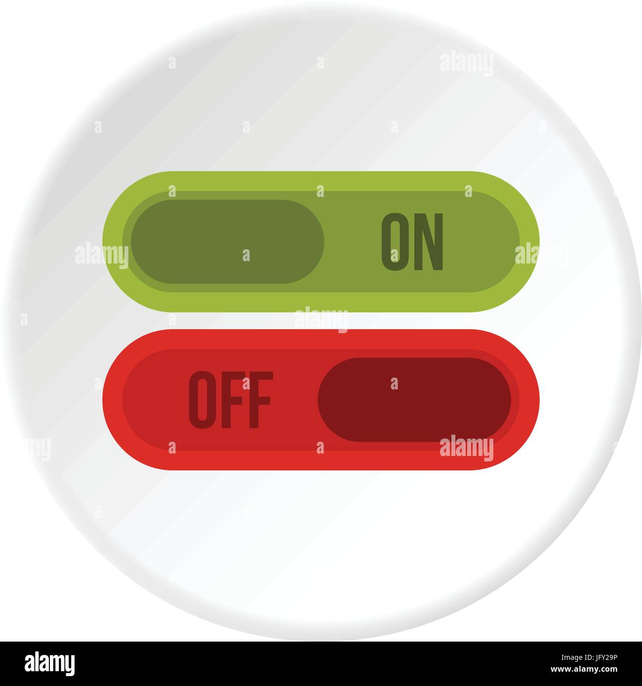 Button on and off icon circle Stock Vector Image & Art - Alamy