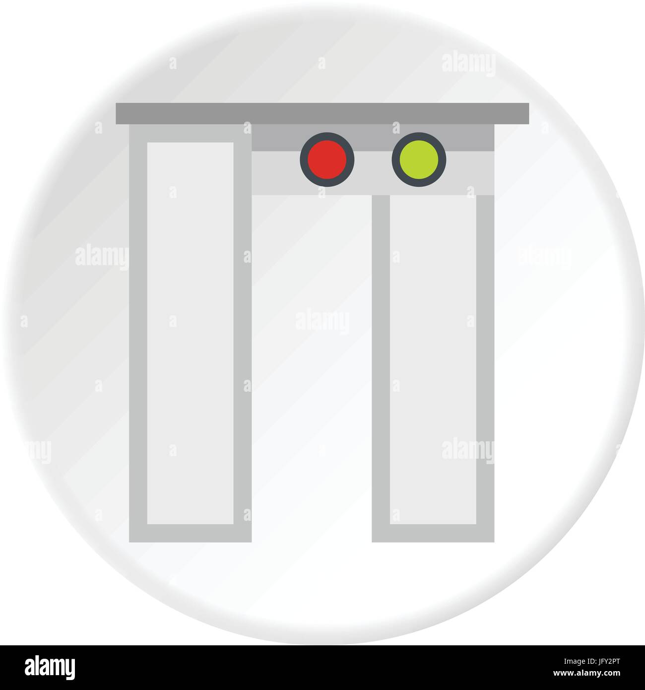Security gates with metal detector icon circle Stock Vector Image & Art ...