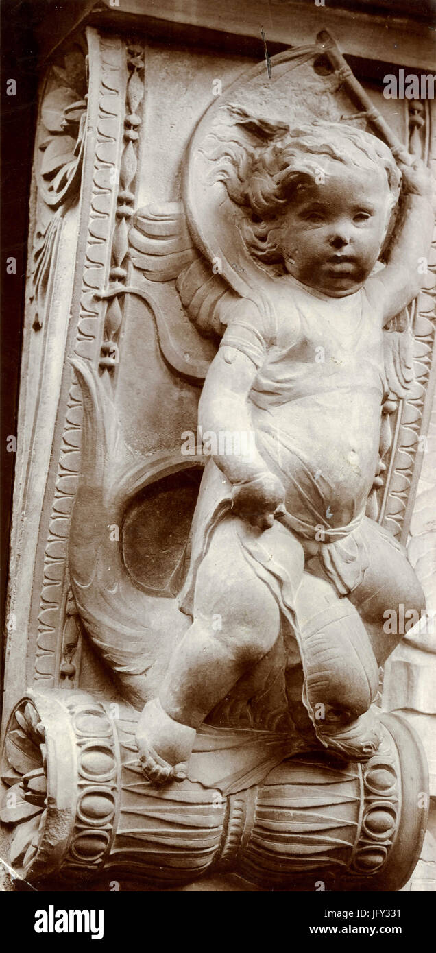 A child, marble sculpture by Desiderio da Settignano, Italy Stock Photo