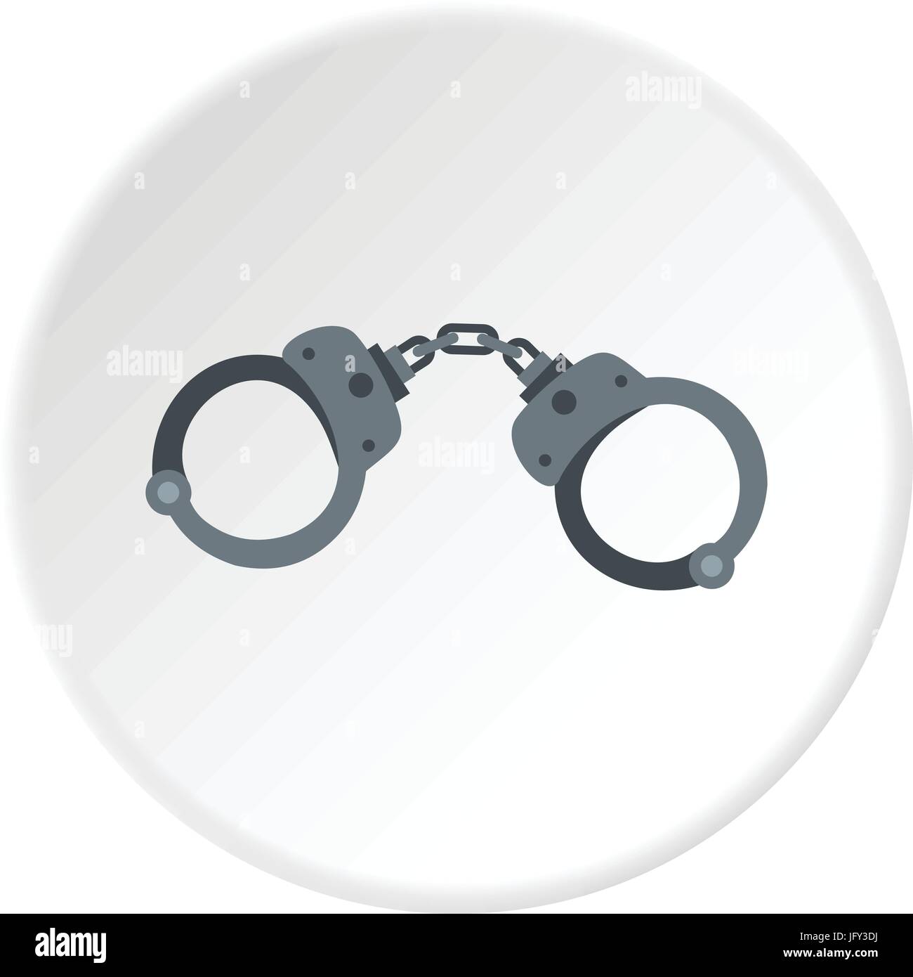 Handcuffs icon circle Stock Vector