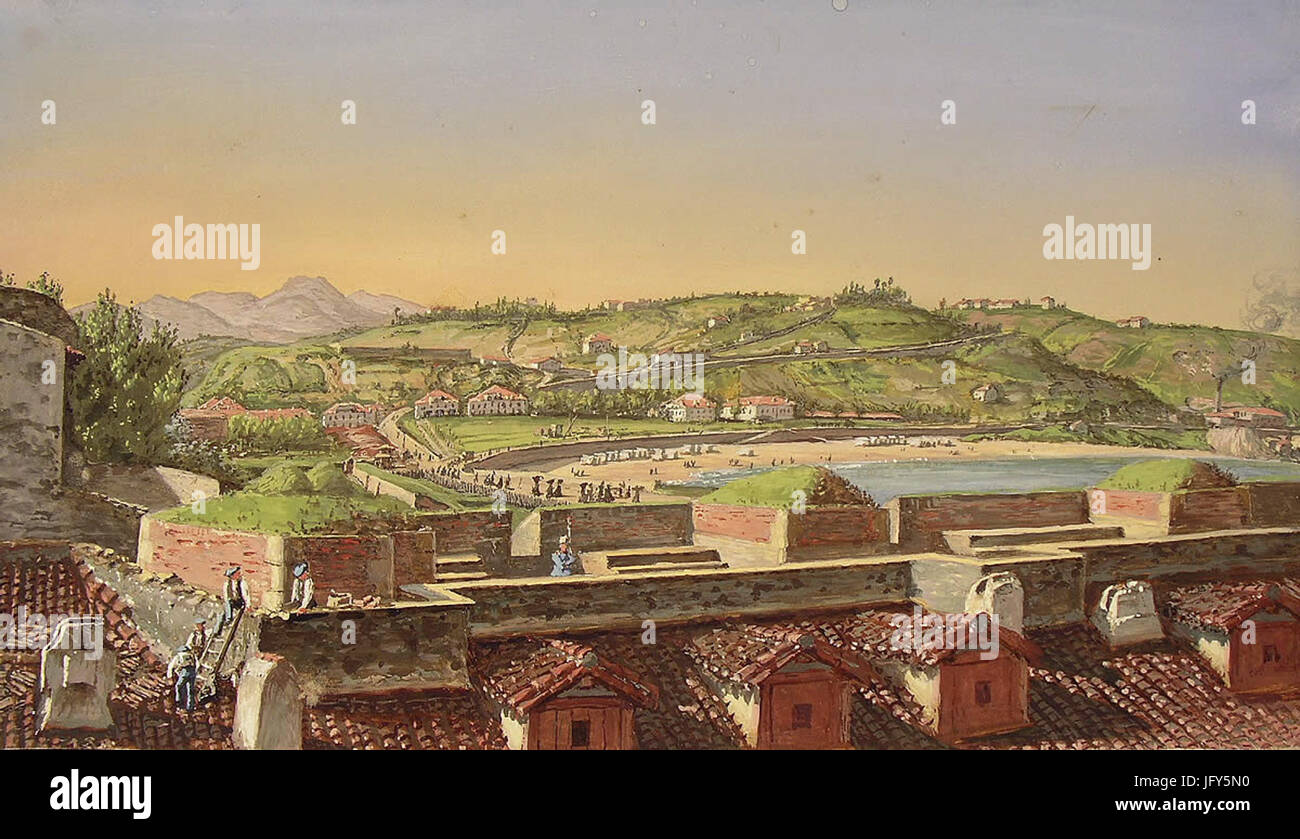 Donostia - San Sebastian par Didier Petit de Meurville (années 1860) Stock Photo