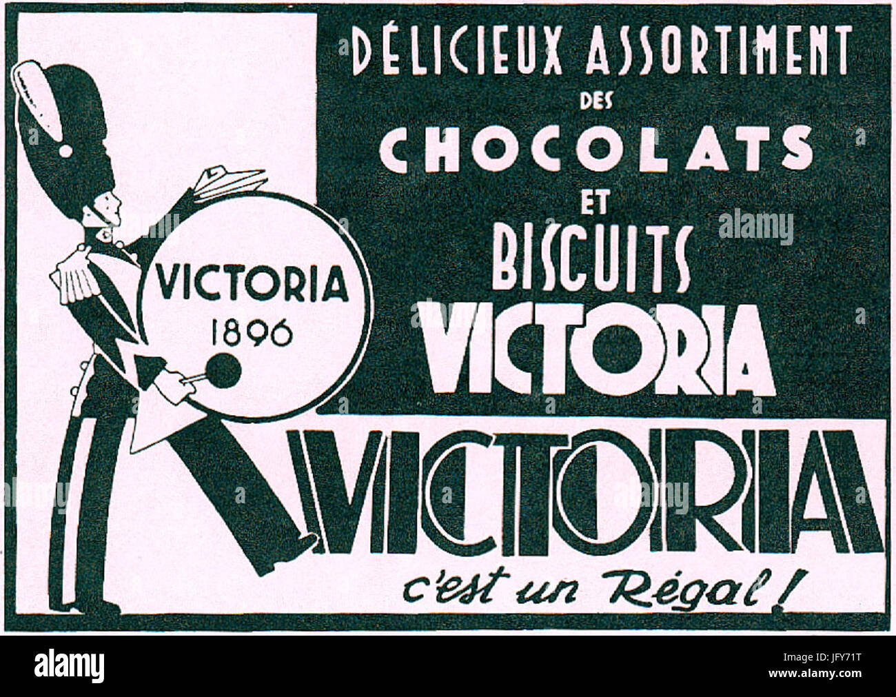 DSP. Publicité Victoria. Koekelberg. 02-1939 Stock Photo