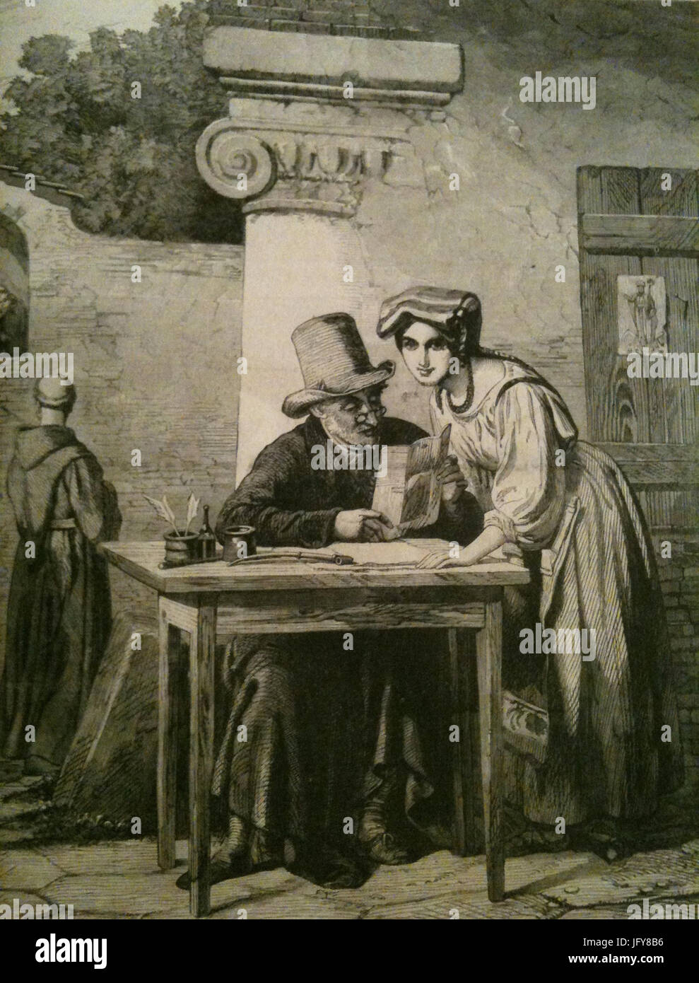 Ecrivain Public A Rome Stock Photo Alamy