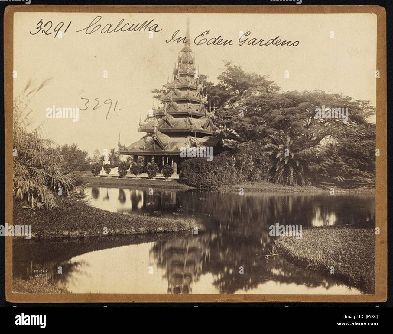 Eden Gardens Pagoda Calcutta by Francis Frith Stock Photo