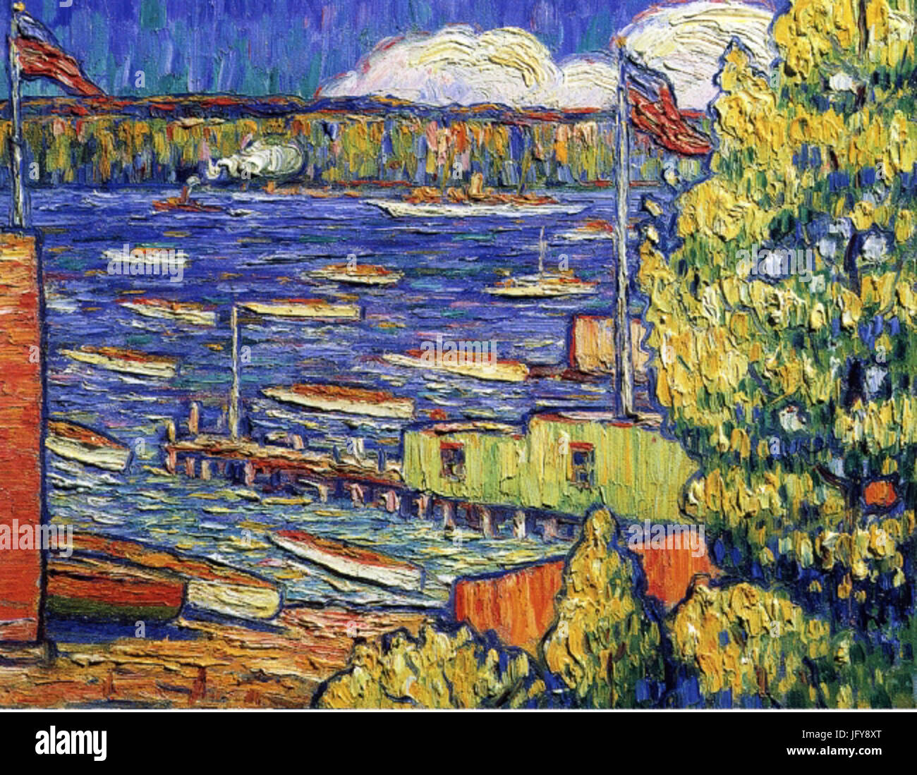 Edward Middleton Manigault - River Scene 28A Flotilla on the Hudson29 ...