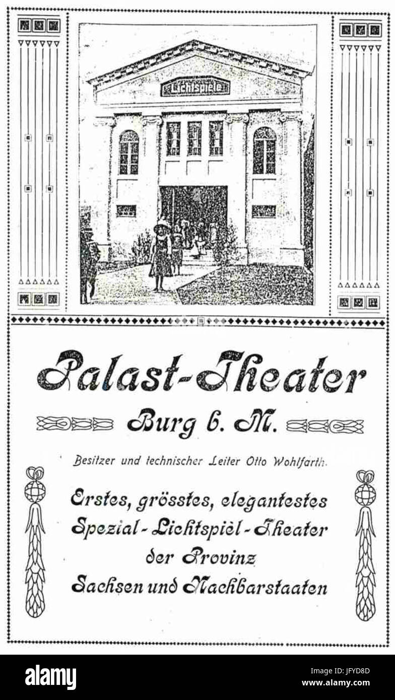 Eröffnung Lichtspiele 1911 Stock Photo