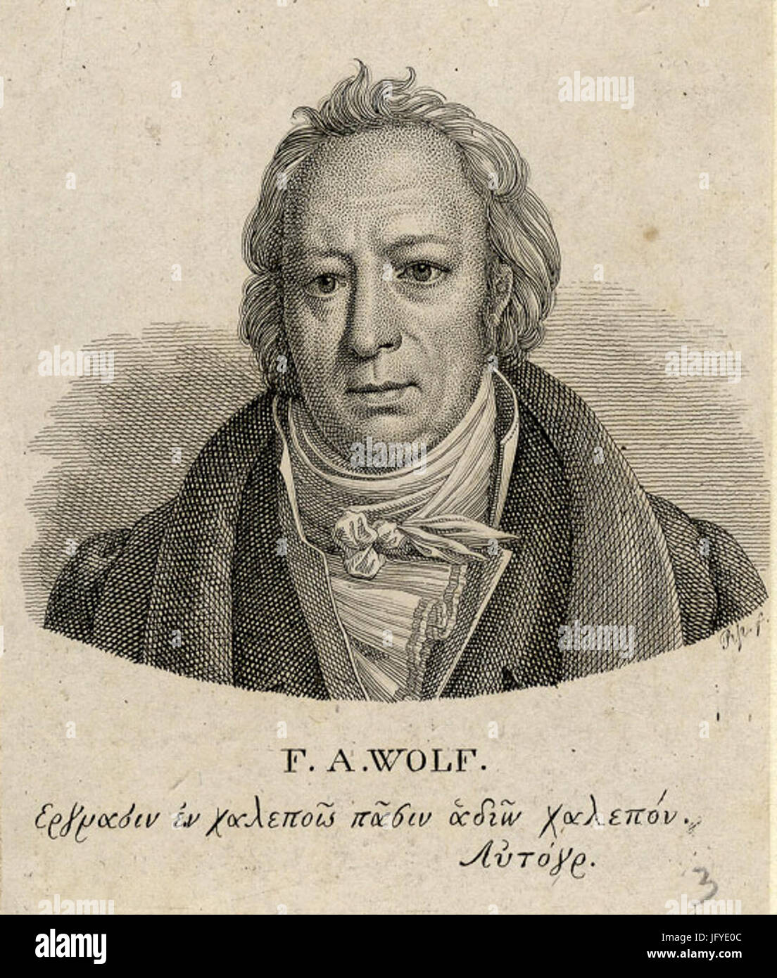Ernst Ludwig Riepenhausen Porträt Friedrich August Wolf ubs G 1442 I 03 Stock Photo