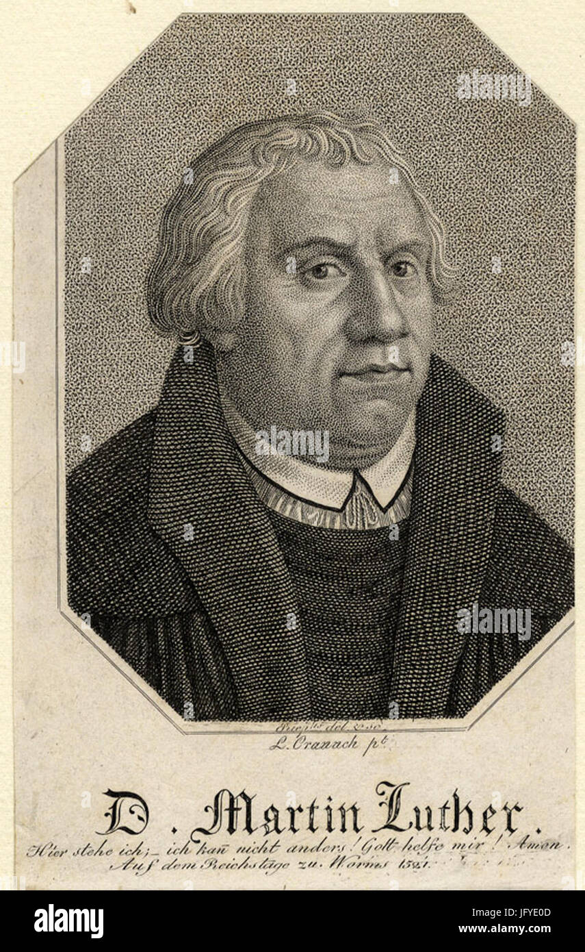 Ernst Ludwig Riepenhausen Porträt Martin Luther ubs G 1442 I 02 Stock Photo