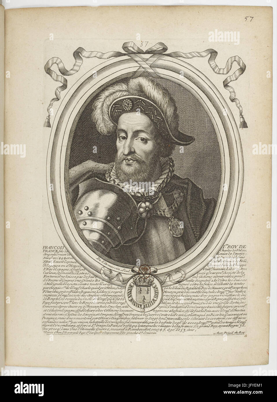 Estampes par Nicolas de Larmessin.f066.François I, roi de France Stock Photo