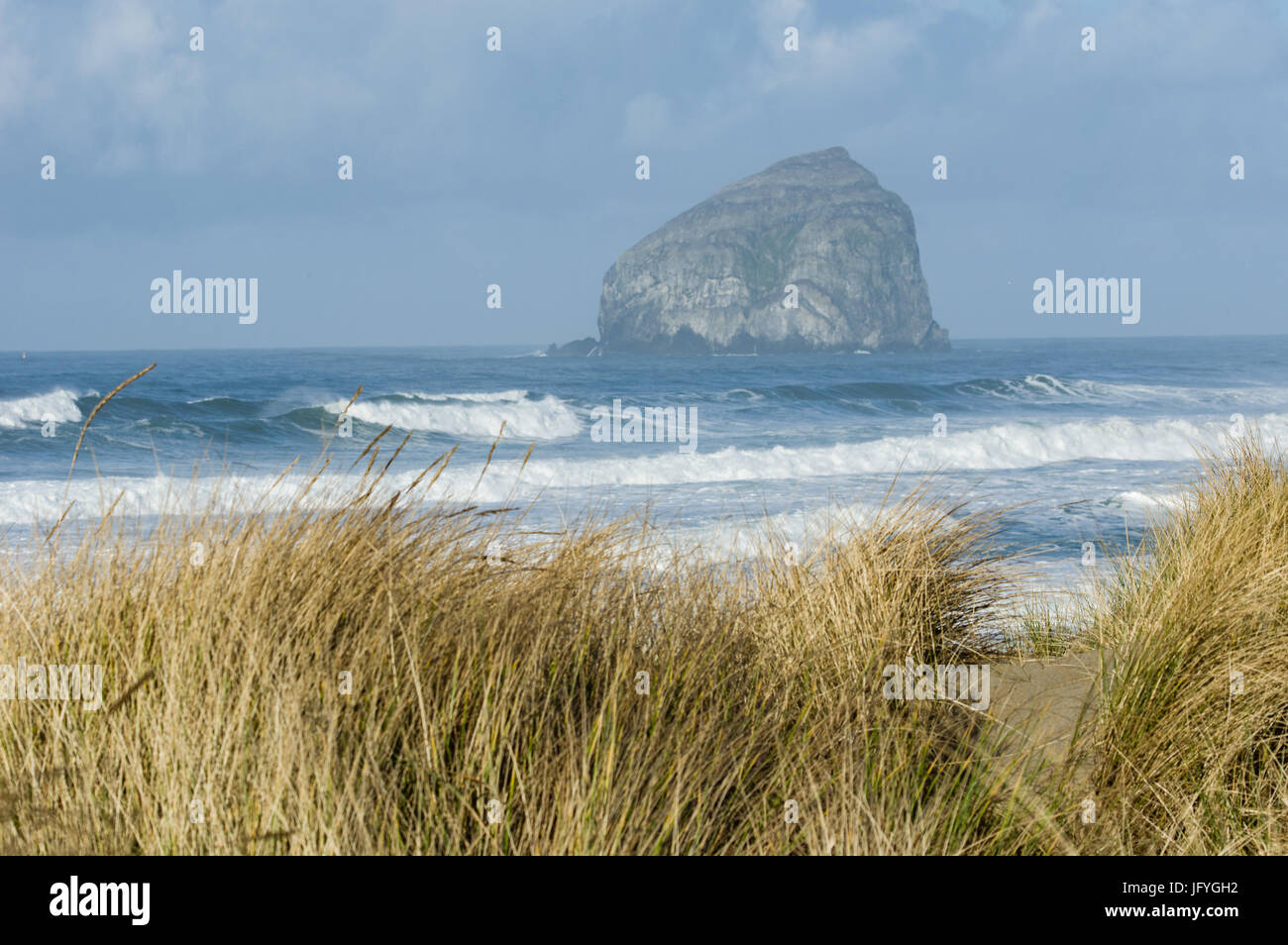 Chief Kiawanda Rock near Pacific City Oregon is a volcanic upthrust in