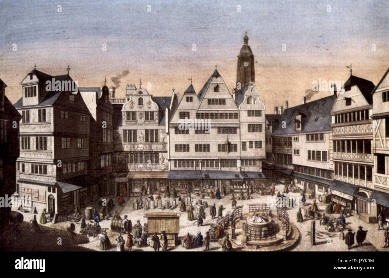 FfM-Hühnermarkt-1738 Stock Photo