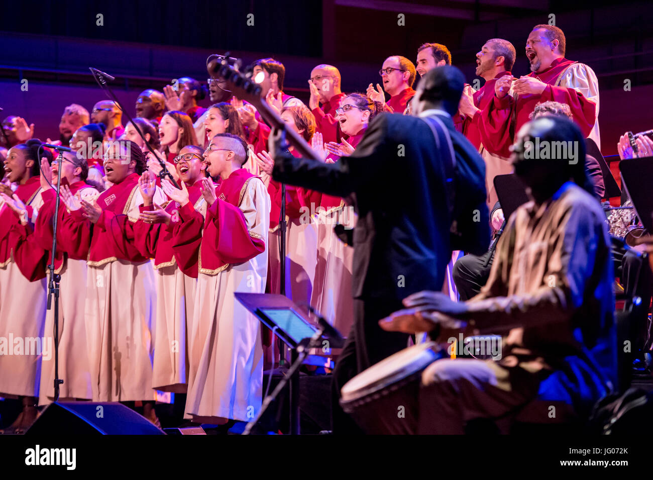 Montreal, CANADA - 2 July 2017: Montreal Jubilation Choir at Jazz Festival 2017 Credit: Marc Bruxelle/Alamy Live News Stock Photo