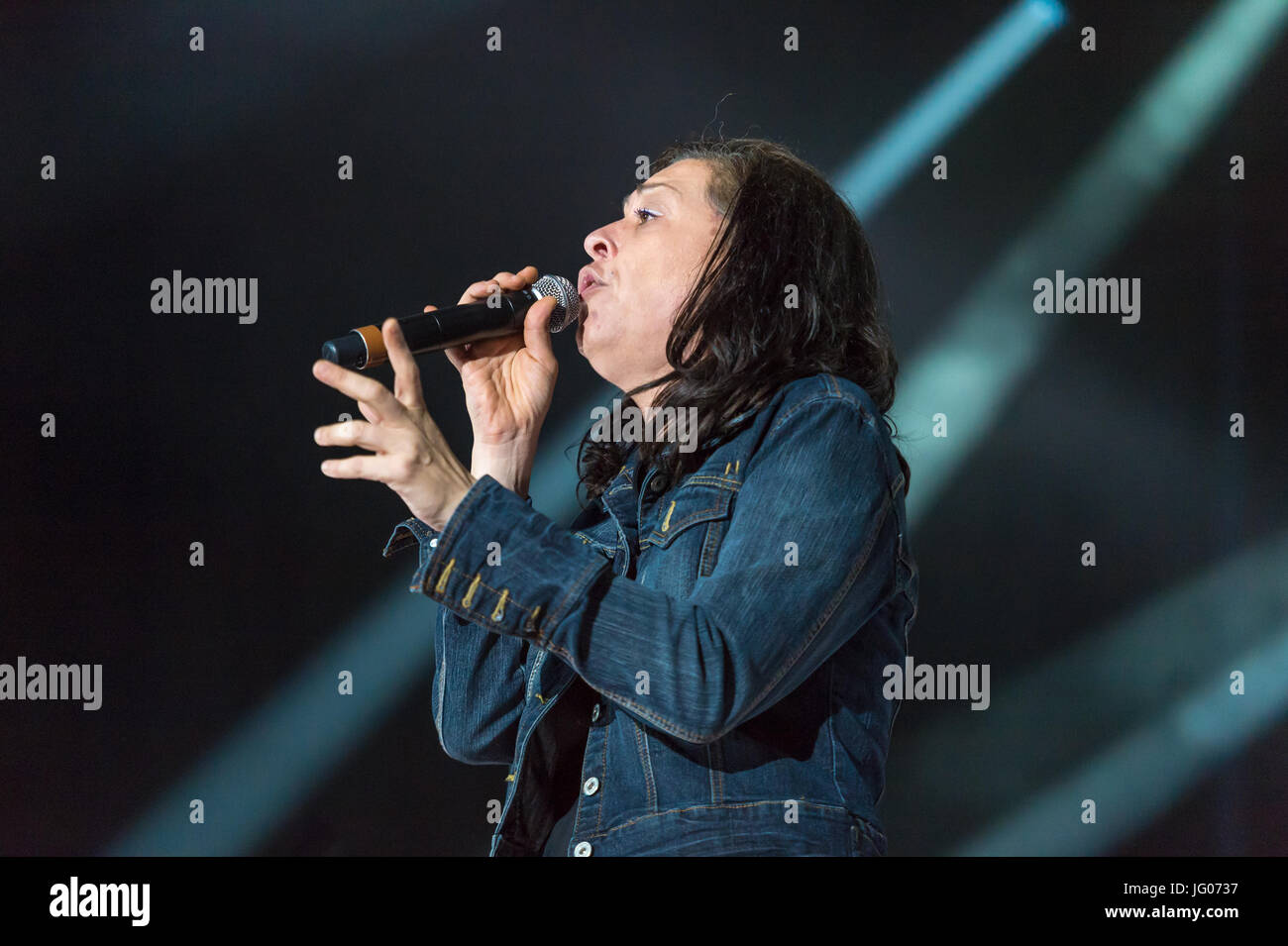 Montreal, CANADA - 2 July 2017: Betty Bonifassi performs at Jazz Festival 2017 Credit: Marc Bruxelle/Alamy Live News Stock Photo
