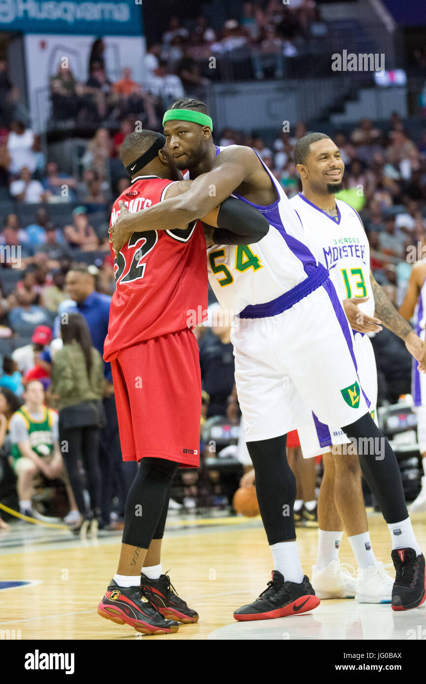 Charlotte,USA. 2nd July,2017. Week 2 BIG3 basketball tournament