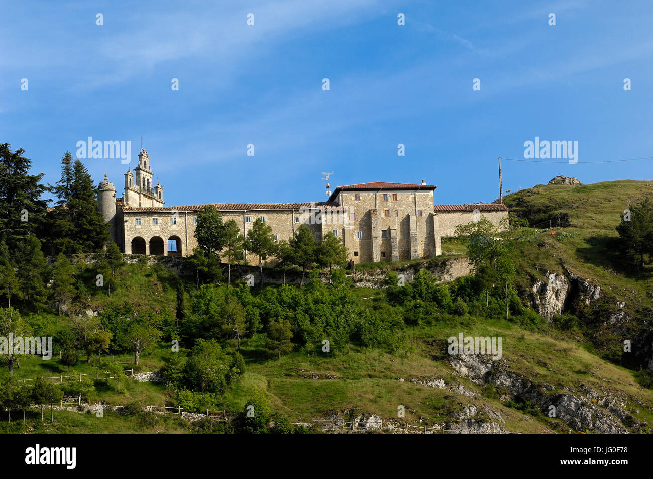 Santa Casilda, shrine, La Bureba, Burgos province, Castile-Leon Spain Stock Photo