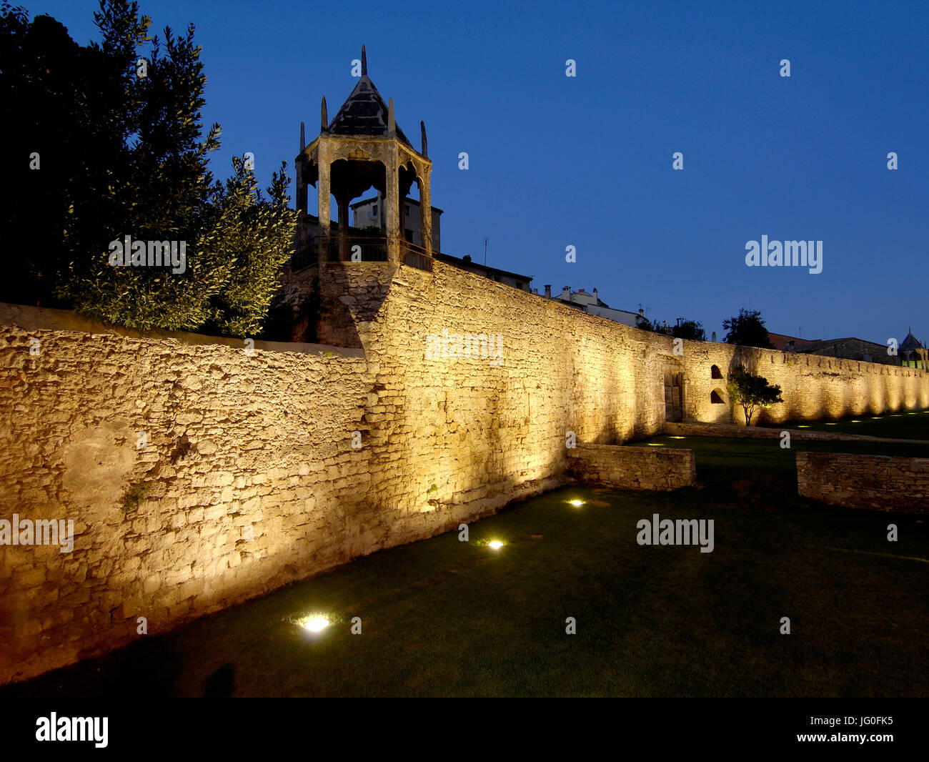 Walls of Banyoles, Girona province, Catalonia,Spain Stock Photo