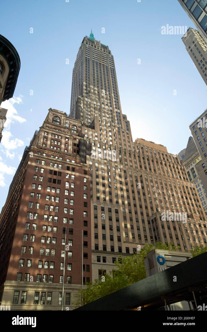 44 and 40 wall street the trump building New York City USA Stock Photo