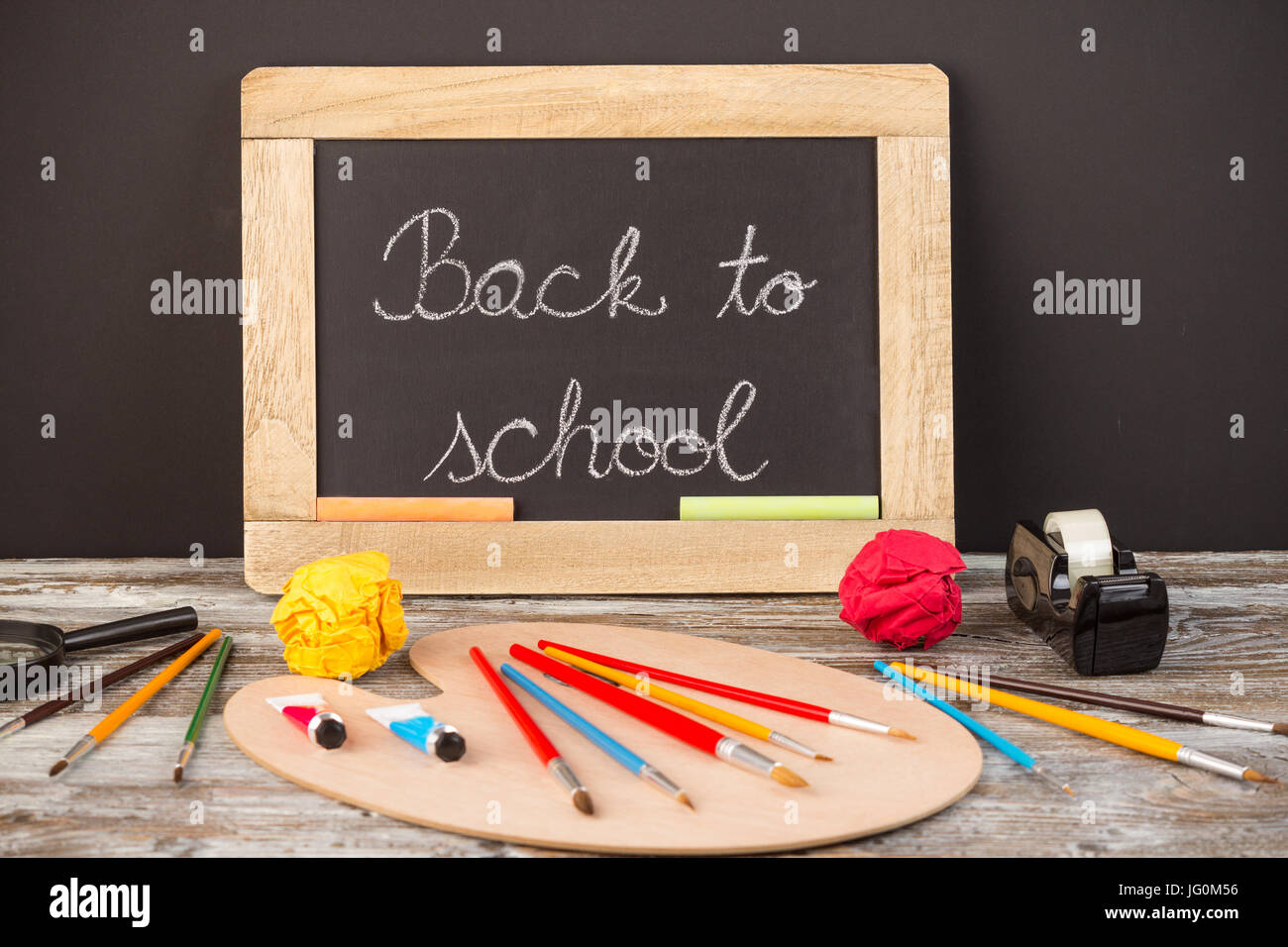 Chalk board back to school background. Schools blackboard doodles