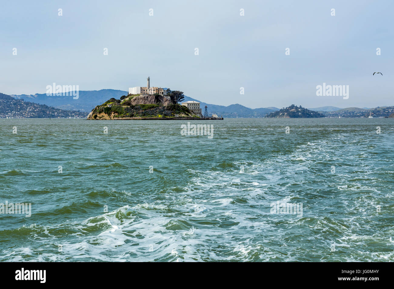 Alcatraz Prison, United States Penitentiary, military prison, federal prison, Alcatraz Island, San Francisco Bay, San Francisco, California Stock Photo