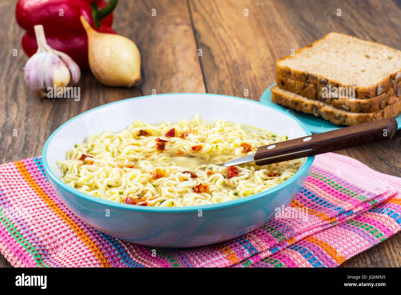 Chinese noodle soup with spices. Studio Photo Stock Photo Alamy