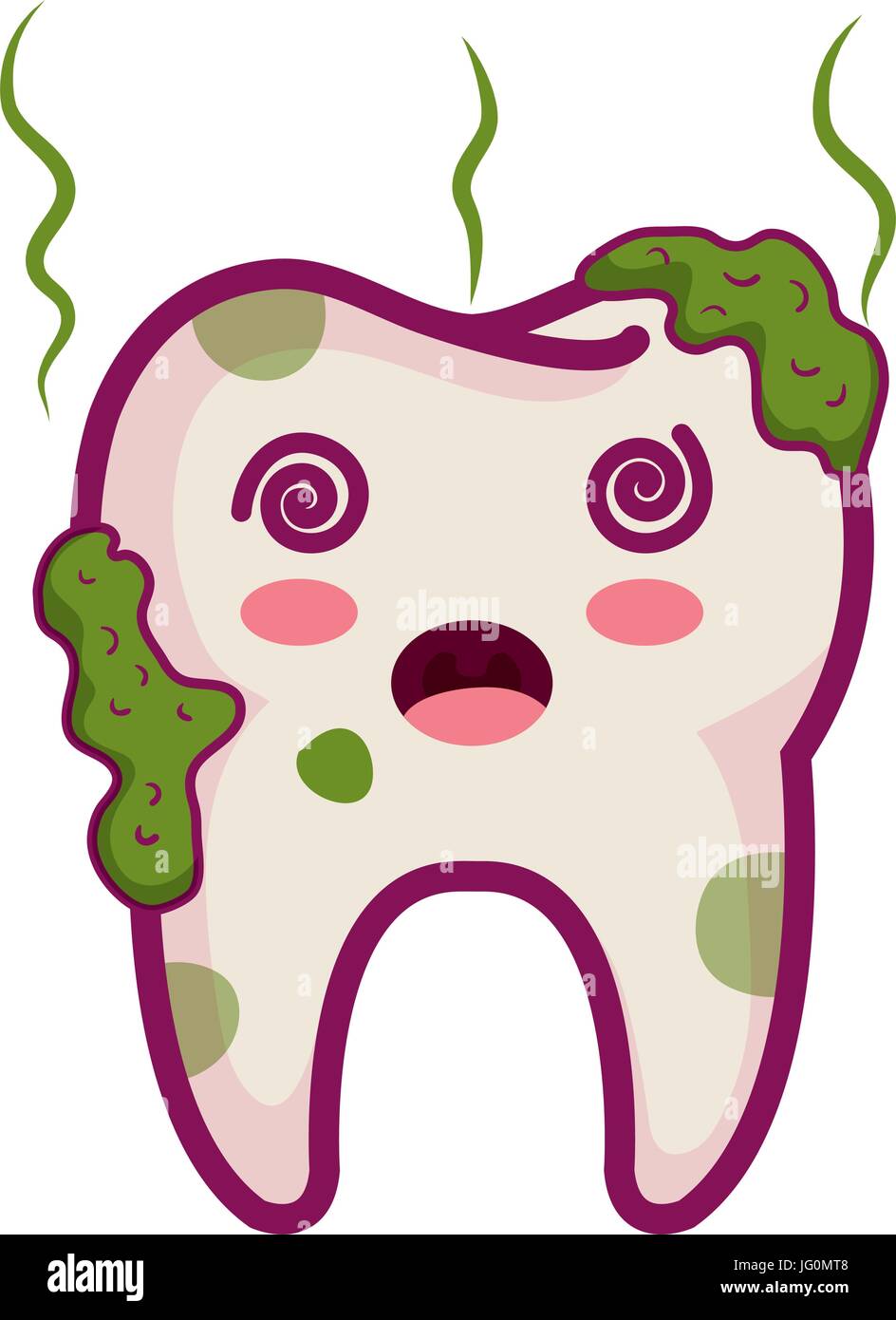 tooth dirty character isolated icon Stock Vector Image & Art - Alamy