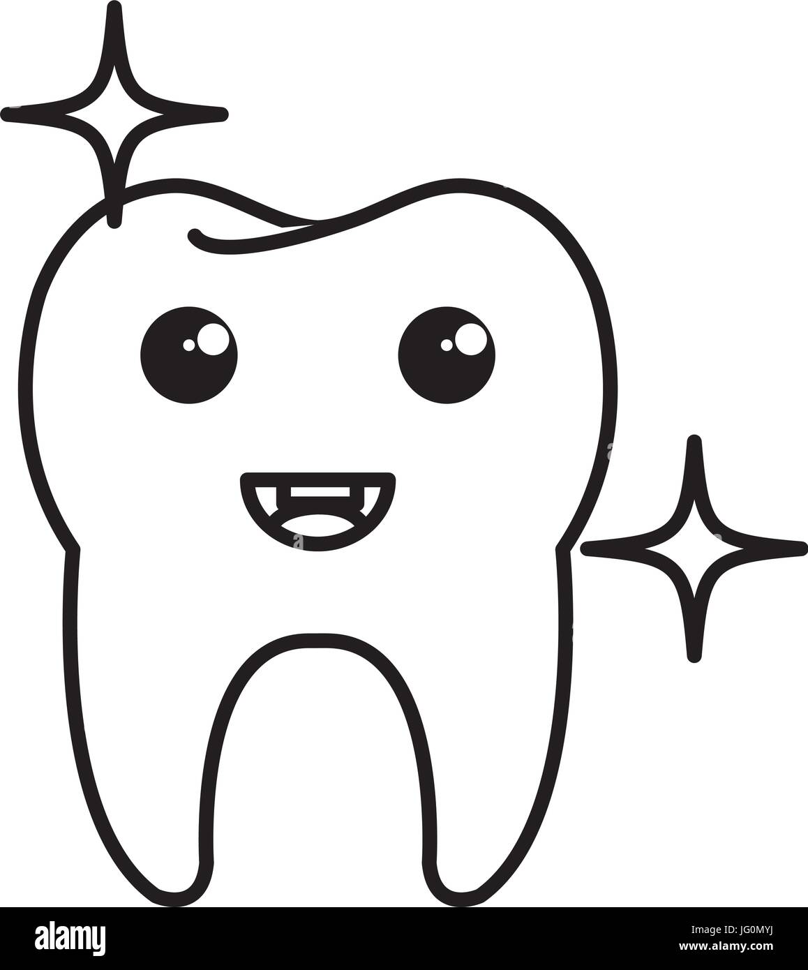 happy tooth character isolated icon Stock Vector Image & Art - Alamy