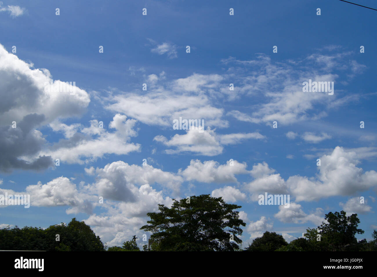 Blue sky with white cloud Stock Photo