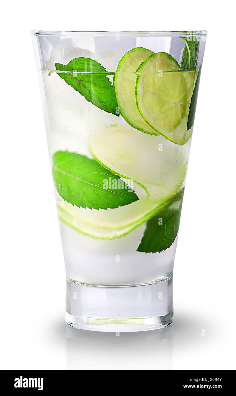 Lime mojito in glass Stock Photo