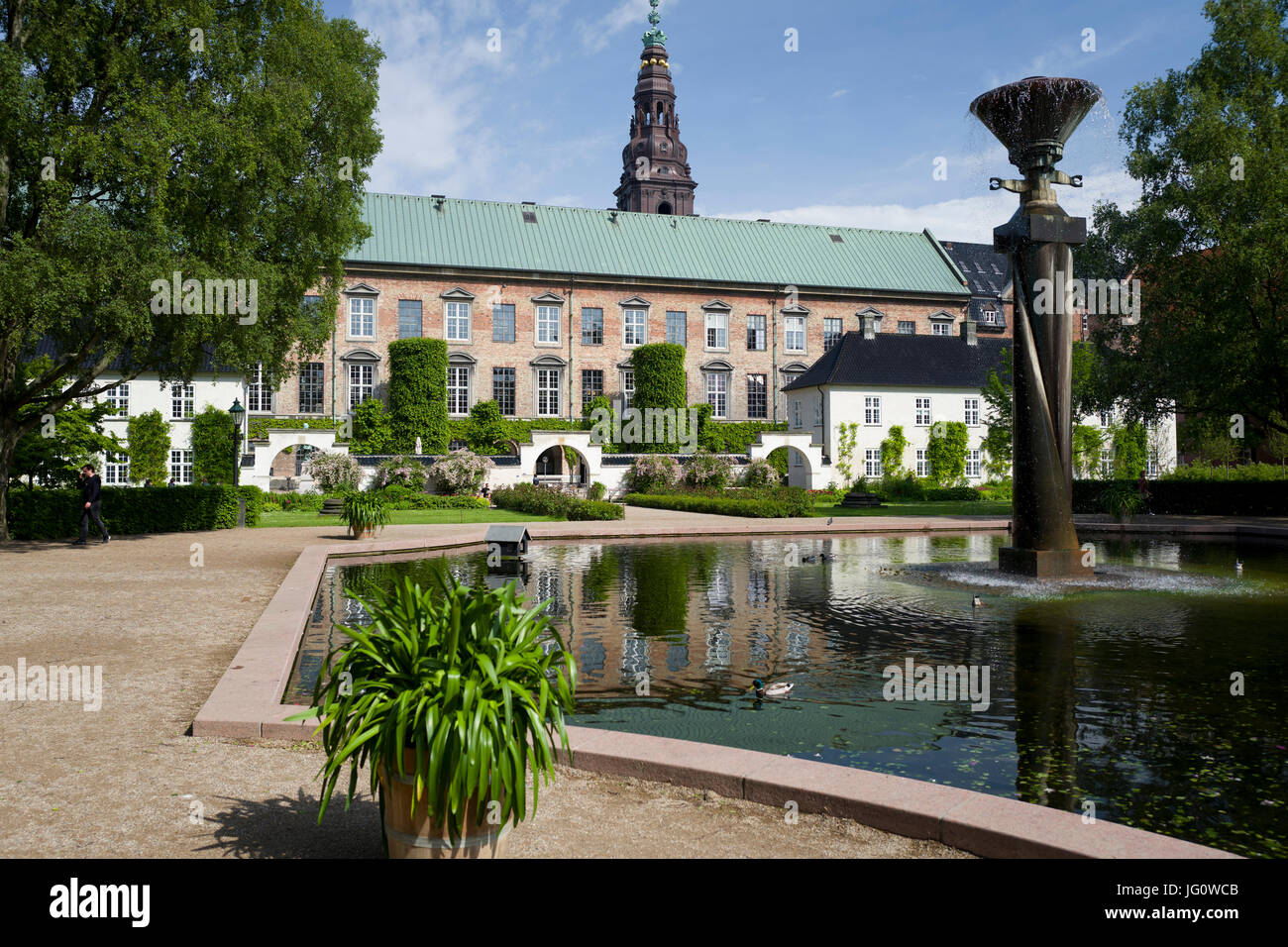 Library garden, Slotsholmen, Copenhagen Stock Photo