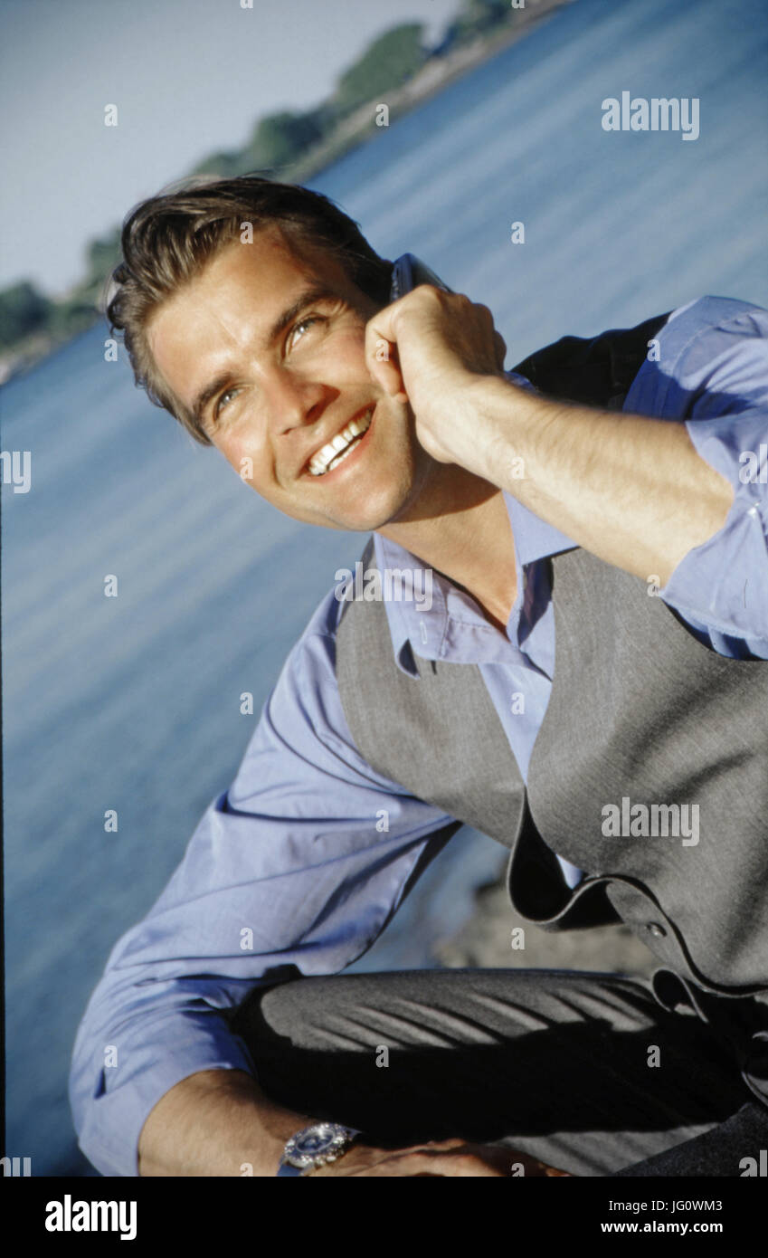 Man on the phone Stock Photo